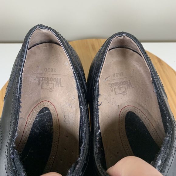 Woolrich Shoes Leather Mens 10 Oxford Leather Black Lace Up Rubber Sole Cap Toe - Picture 7 of 8